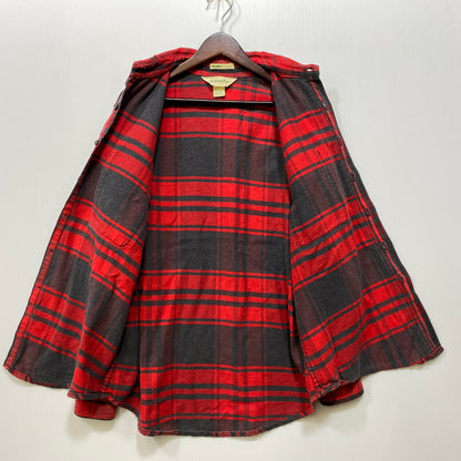 【中古品】【メンズ】 ST. JOHN’S BAY セントジョンズベイ BIG MAC FLANNEL ビッグマック FLANNEL CHECK SHIRT フランネルチェックシャツ 長袖 USA製 146-260818-as-17-izu サイズ：L カラー：レッド×ブラック 万代Net店