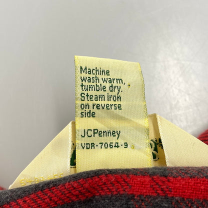 【中古品】【メンズ】 ST. JOHN’S BAY セントジョンズベイ BIG MAC FLANNEL ビッグマック FLANNEL CHECK SHIRT フランネルチェックシャツ 長袖 USA製 146-260818-as-17-izu サイズ：L カラー：レッド×ブラック 万代Net店