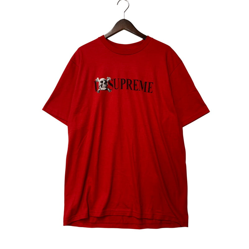 【中古美品】【メンズ】 SUPREME シュプリーム 25FW SKULL TEE スカル Tシャツ トップス 半袖 149-260818-cs-01-izu サイズ：L カラー：レッド 万代Net店