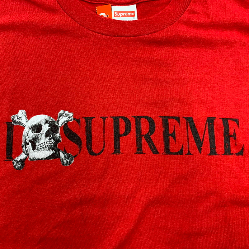 【中古美品】【メンズ】 SUPREME シュプリーム 25FW SKULL TEE スカル Tシャツ トップス 半袖 149-260818-cs-01-izu サイズ：L カラー：レッド 万代Net店