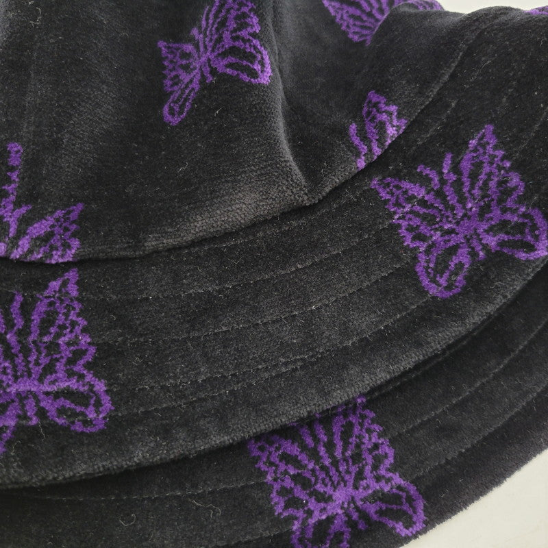 【中古品】【メンズ/レディース】 NEEDLES ニードルス LQ037 BERMUDA HAT - C PE PAPILLON VELOUR バミューダ ハット パピヨン ベロア 帽子 185-260818-cs-25-izu サイズ：M カラー：ブラック 万代Net店