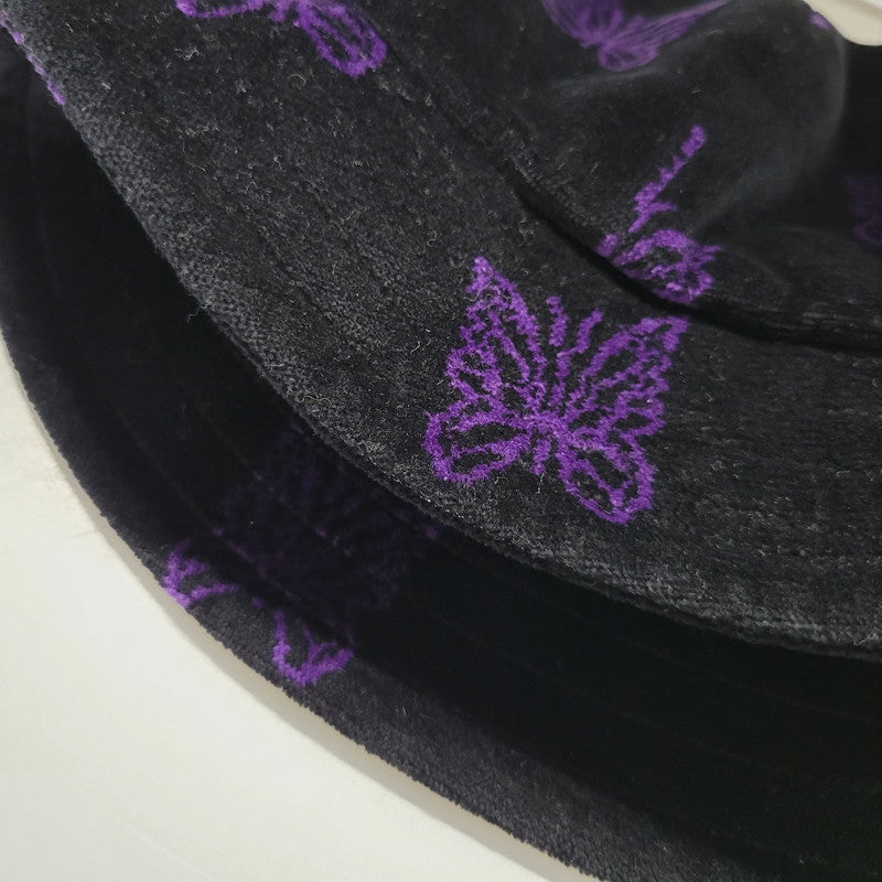 【中古品】【メンズ/レディース】 NEEDLES ニードルス LQ037 BERMUDA HAT - C PE PAPILLON VELOUR バミューダ ハット パピヨン ベロア 帽子 185-260818-cs-25-izu サイズ：M カラー：ブラック 万代Net店