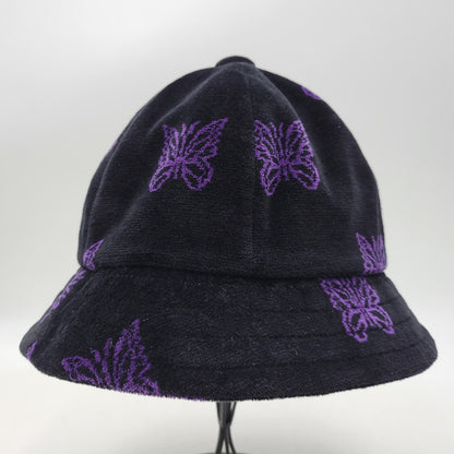 【中古品】【メンズ/レディース】 NEEDLES ニードルス LQ037 BERMUDA HAT - C PE PAPILLON VELOUR バミューダ ハット パピヨン ベロア 帽子 185-260818-cs-25-izu サイズ：M カラー：ブラック 万代Net店