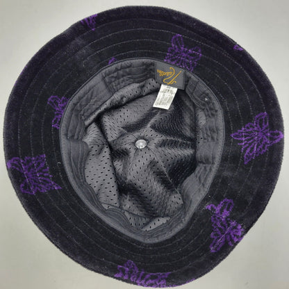 【中古品】【メンズ/レディース】 NEEDLES ニードルス LQ037 BERMUDA HAT - C PE PAPILLON VELOUR バミューダ ハット パピヨン ベロア 帽子 185-260818-cs-25-izu サイズ：M カラー：ブラック 万代Net店