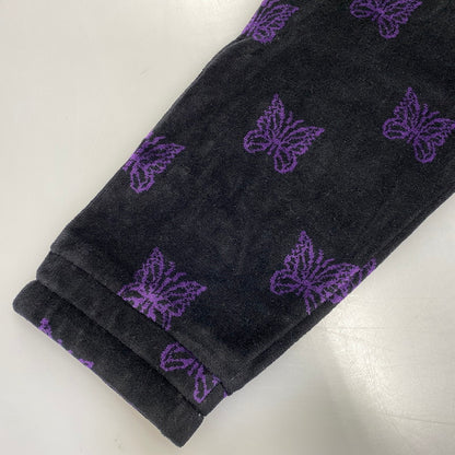 【中古品】【メンズ】 Needles ニードルス C/PE PAPILLON VELOUR LQ237 パピヨン ベロア トラックジャケット 140-260818-as-18-izu サイズ：L カラー：ブラック×パープル 万代Net店