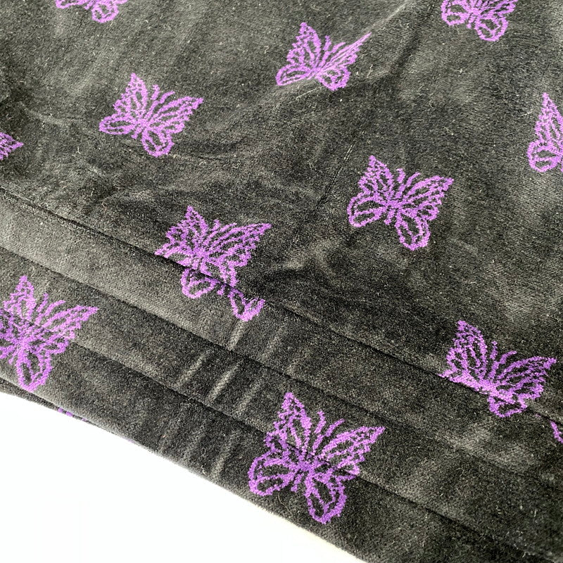 【中古品】【メンズ】 Needles ニードルス C/PE PAPILLON VELOUR LQ237 パピヨン ベロア トラックジャケット 140-260818-as-18-izu サイズ：L カラー：ブラック×パープル 万代Net店