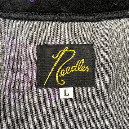 【中古品】【メンズ】 Needles ニードルス C/PE PAPILLON VELOUR LQ237 パピヨン ベロア トラックジャケット 140-260818-as-18-izu サイズ：L カラー：ブラック×パープル 万代Net店