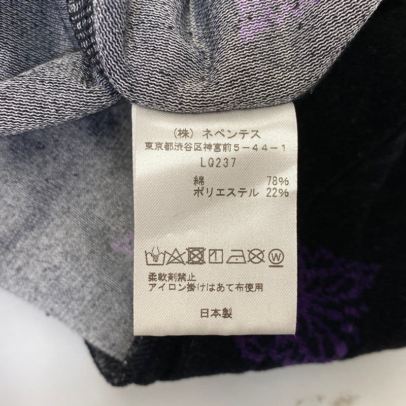 【中古品】【メンズ】 Needles ニードルス C/PE PAPILLON VELOUR LQ237 パピヨン ベロア トラックジャケット 140-260818-as-18-izu サイズ：L カラー：ブラック×パープル 万代Net店