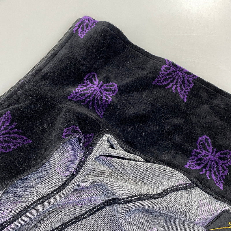 【中古品】【メンズ】 Needles ニードルス C/PE PAPILLON VELOUR LQ237 パピヨン ベロア トラックジャケット 140-260818-as-18-izu サイズ：L カラー：ブラック×パープル 万代Net店