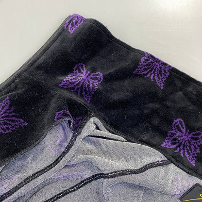 【中古品】【メンズ】 Needles ニードルス C/PE PAPILLON VELOUR LQ237 パピヨン ベロア トラックジャケット 140-260818-as-18-izu サイズ：L カラー：ブラック×パープル 万代Net店