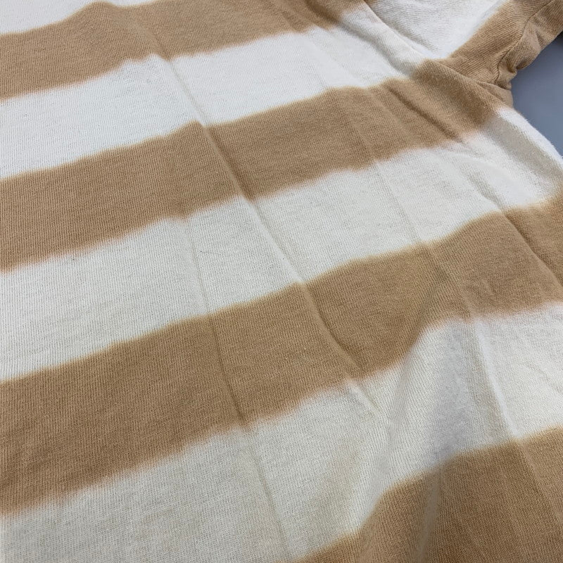 【中古品】【メンズ】 A BATHING APE アベイシングエイプ MADE WITH GENERALタグ メイド ウィズ ジェネラル BORDER SS TEE ボーダー ショートスリーブ Tシャツ トップス 半袖 142-260828-cs-13-izu サイズ：XL カラー：ベージュ系 万代Net店
