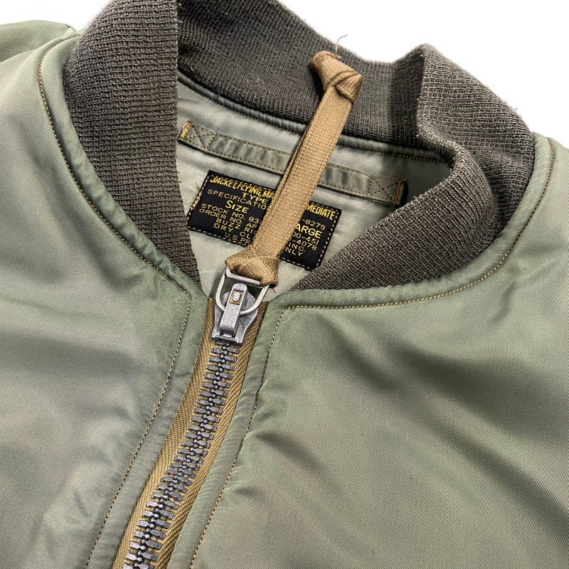【現状渡し品】【メンズ】 Buzz Rickson's バズリクソンズ MA-1 FLIGHT JACKET M13519 フライトジャケット M品番 145-260818-as-06-izu サイズ：L カラー：グリーン系 万代Net店