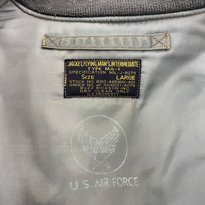 【現状渡し品】【メンズ】 Buzz Rickson's バズリクソンズ MA-1 FLIGHT JACKET M13519 フライトジャケット M品番 145-260818-as-06-izu サイズ：L カラー：グリーン系 万代Net店