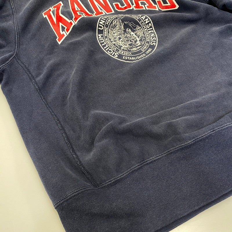 【中古品】【メンズ】 Champion チャンピオン KANSAS REVERSE WEAVE SWEATSHIRT リバースウィーブ スウェットシャツ USA製 146-260818-as-12-izu サイズ：XL カラー：ネイビー 万代Net店