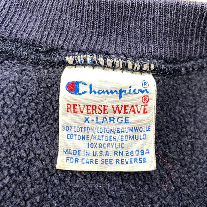 【中古品】【メンズ】 Champion チャンピオン KANSAS REVERSE WEAVE SWEATSHIRT リバースウィーブ スウェットシャツ USA製 146-260818-as-12-izu サイズ：XL カラー：ネイビー 万代Net店