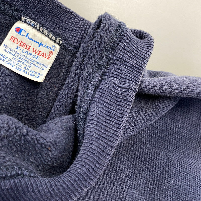 【中古品】【メンズ】 Champion チャンピオン KANSAS REVERSE WEAVE SWEATSHIRT リバースウィーブ スウェットシャツ USA製 146-260818-as-12-izu サイズ：XL カラー：ネイビー 万代Net店