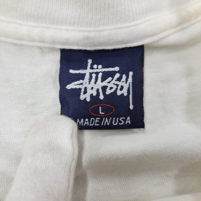 【中古品】【メンズ】 OLD STUSSY オールド ステューシー USA製 紺タグ TOKION NYC 2000 SKULL GRAPHIC TEE トキオン ニューヨーク スカル グラフィック Tシャツ トップス 142-260816-kh-10-izu サイズ：L カラー：ホワイト系 万代Net店