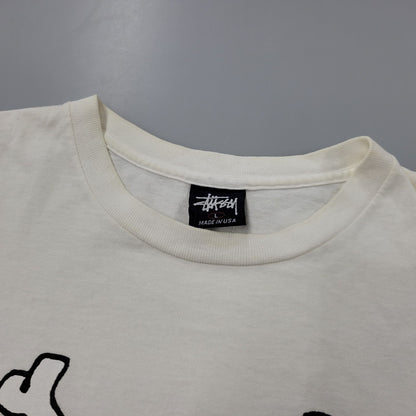 【中古品】【メンズ】 OLD STUSSY オールド ステューシー USA製 紺タグ TOKION NYC 2000 SKULL GRAPHIC TEE トキオン ニューヨーク スカル グラフィック Tシャツ トップス 142-260816-kh-10-izu サイズ：L カラー：ホワイト系 万代Net店
