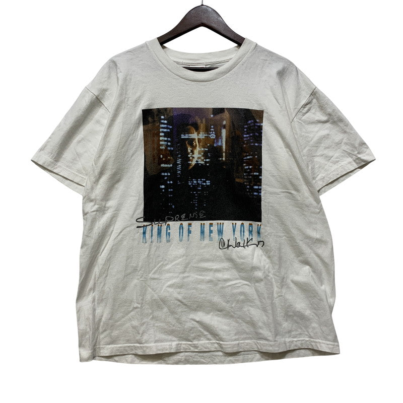 【中古品】【メンズ】 Supreme シュプリーム CHRISTOPHER WALKEN KING OF NEW YORK TEE 半袖Tシャツ 149-260822-as-01-izu サイズ：M カラー：ホワイト 万代Net店