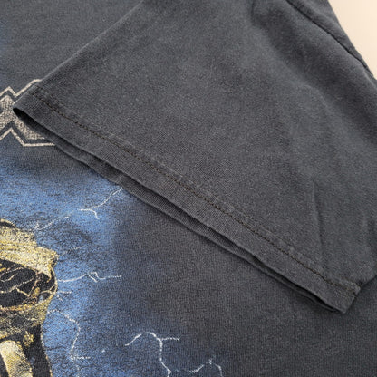 【中古品】【メンズ】 GILDAN ギルダン IRON MAIDEN POWERSLAVE TEE アイアン メイデン パワースレーブ Tシャツ トップス 146-260816-kh-08-izu サイズ：L カラー：ネイビー系 万代Net店