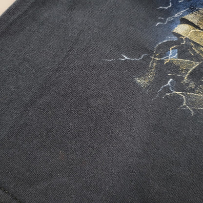 【中古品】【メンズ】 GILDAN ギルダン IRON MAIDEN POWERSLAVE TEE アイアン メイデン パワースレーブ Tシャツ トップス 146-260816-kh-08-izu サイズ：L カラー：ネイビー系 万代Net店