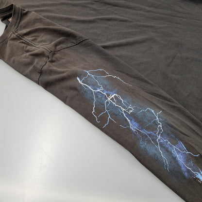 【現状渡し品】【メンズ】 HARLEY DAVIDSON ハーレーダビッドソン ベトナム製 THUNDER PRINT LS TEE サンダー プリント ロングスリーブ Tシャツ トップス 146-260816-kh-09-izu サイズ：M カラー：ブラック 万代Net店