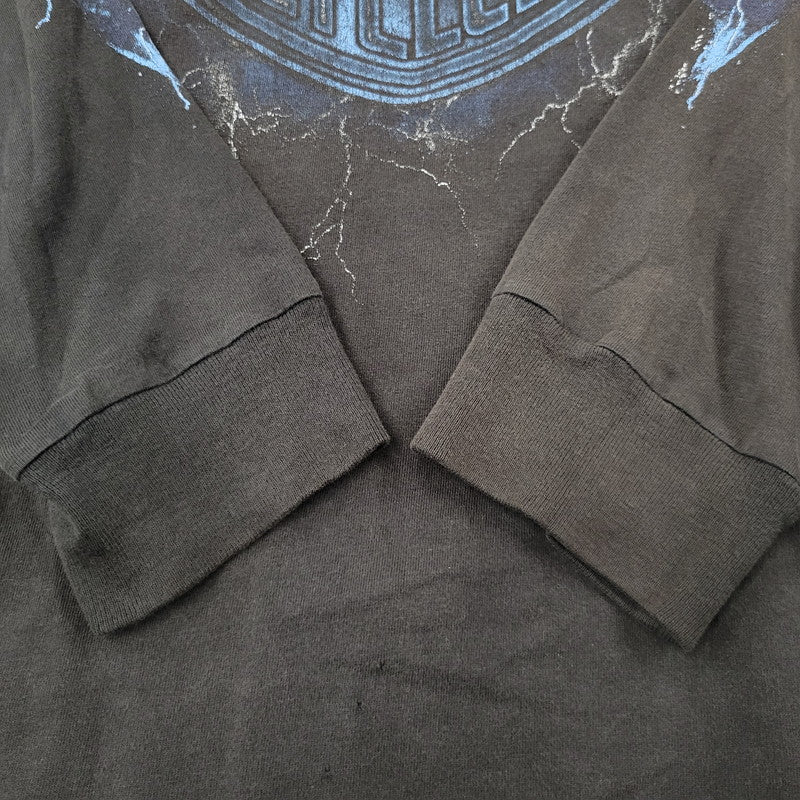 【現状渡し品】【メンズ】 HARLEY DAVIDSON ハーレーダビッドソン ベトナム製 THUNDER PRINT LS TEE サンダー プリント ロングスリーブ Tシャツ トップス 146-260816-kh-09-izu サイズ：M カラー：ブラック 万代Net店