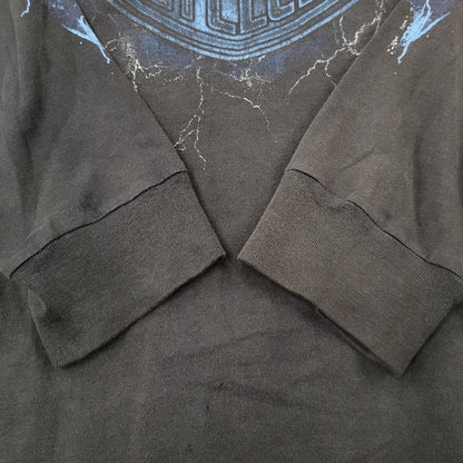 【現状渡し品】【メンズ】 HARLEY DAVIDSON ハーレーダビッドソン ベトナム製 THUNDER PRINT LS TEE サンダー プリント ロングスリーブ Tシャツ トップス 146-260816-kh-09-izu サイズ：M カラー：ブラック 万代Net店