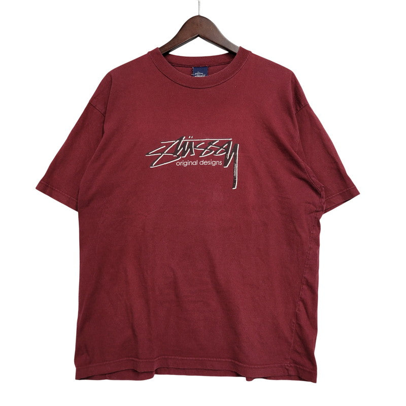 【中古品】【メンズ】 OLD STUSSY オールド ステューシー 紺タグ オーストラリア製 LOGO SS TEE ロゴ ショートスリーブ Tシャツ トップス 142-260816-kh-12-izu サイズ：M カラー：レッド 万代Net店