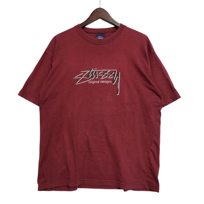 【中古品】【メンズ】 OLD STUSSY オールド ステューシー 紺タグ オーストラリア製 LOGO SS TEE ロゴ ショートスリーブ Tシャツ トップス 142-260816-kh-12-izu サイズ：M カラー：レッド 万代Net店