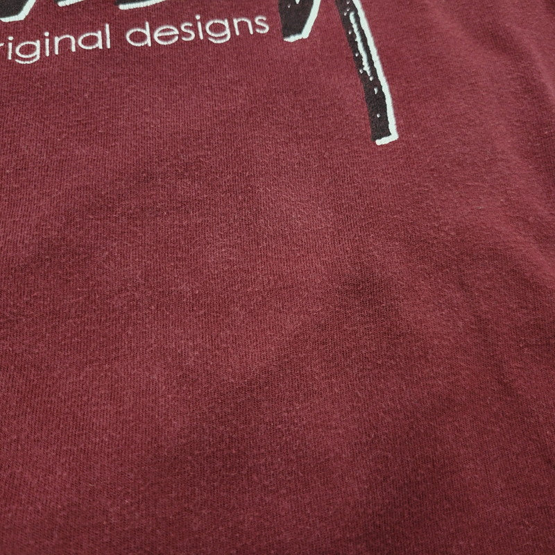 【中古品】【メンズ】 OLD STUSSY オールド ステューシー 紺タグ オーストラリア製 LOGO SS TEE ロゴ ショートスリーブ Tシャツ トップス 142-260816-kh-12-izu サイズ：M カラー：レッド 万代Net店