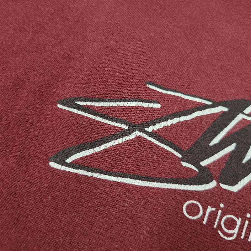 【中古品】【メンズ】 OLD STUSSY オールド ステューシー 紺タグ オーストラリア製 LOGO SS TEE ロゴ ショートスリーブ Tシャツ トップス 142-260816-kh-12-izu サイズ：M カラー：レッド 万代Net店