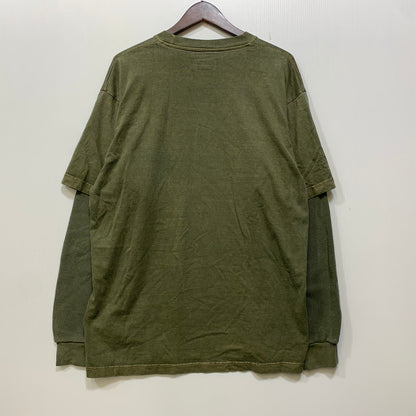 【中古品】【メンズ】 DESCENDANT ディセンダント 201ATDS-CSM16 20SS MILITIA LAYERD TEE ミリティア レイヤード Tシャツ トップス 長袖 142-260828-cs-12-izu サイズ：2 カラー：オリーブ 万代Net店