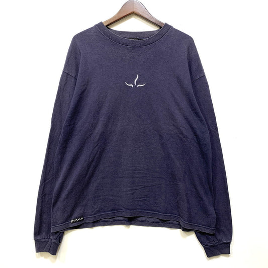 【中古品】【メンズ】 PRANA プラナ USA製 90’S LS SNAKEBITE TEE ロングスリーブ スネークバイト Tシャツ トップス 長袖 146-260828-cs-16-izu サイズ：L カラー：ネイビー 万代Net店
