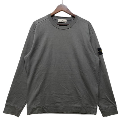 【中古品】【メンズ】 STONE ISLAND ストーンアイランド 791563750 GARMENT-DYED SWEAT LS TEE ガーメントダイ スウェット ロングスリーブ Tシャツ トップス 141-260817-kh-02-izu サイズ：M カラー：グレー 万代Net店