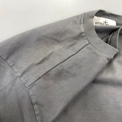 【中古品】【メンズ】 STONE ISLAND ストーンアイランド 791563750 GARMENT-DYED SWEAT LS TEE ガーメントダイ スウェット ロングスリーブ Tシャツ トップス 141-260817-kh-02-izu サイズ：M カラー：グレー 万代Net店