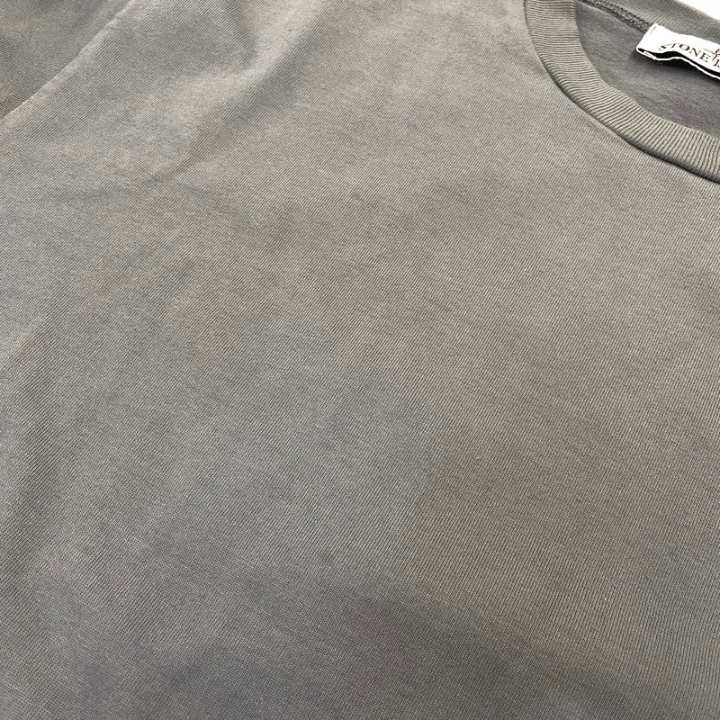 【中古品】【メンズ】 STONE ISLAND ストーンアイランド 791563750 GARMENT-DYED SWEAT LS TEE ガーメントダイ スウェット ロングスリーブ Tシャツ トップス 141-260817-kh-02-izu サイズ：M カラー：グレー 万代Net店