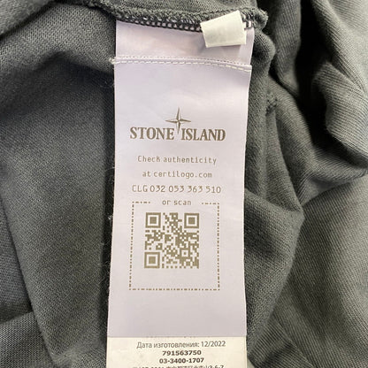 【中古品】【メンズ】 STONE ISLAND ストーンアイランド 791563750 GARMENT-DYED SWEAT LS TEE ガーメントダイ スウェット ロングスリーブ Tシャツ トップス 141-260817-kh-02-izu サイズ：M カラー：グレー 万代Net店