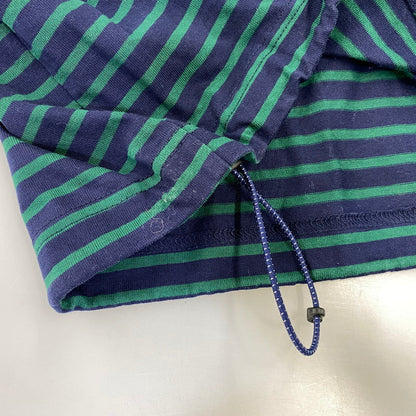【中古品】【メンズ】 is-ness イズネス BALLOON STRIPES L/S TEE バルーン ロングスリーブTシャツ ボーダー 長袖 140-260818-as-02-izu サイズ：L カラー：ネイビー×グリーン 万代Net店