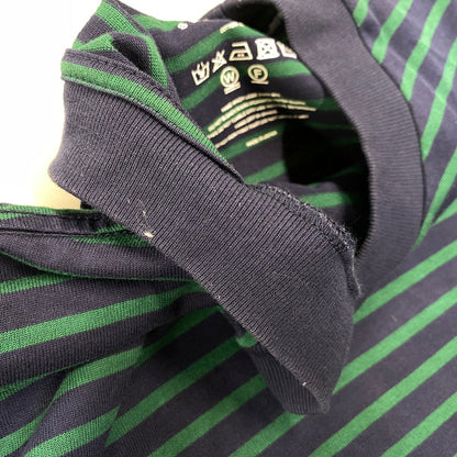 【中古品】【メンズ】 is-ness イズネス BALLOON STRIPES L/S TEE バルーン ロングスリーブTシャツ ボーダー 長袖 140-260818-as-02-izu サイズ：L カラー：ネイビー×グリーン 万代Net店