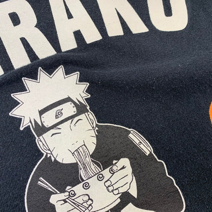 【中古品】【メンズ】 NARUTO ナルト 00’S RAMEN SHOP ICHIRAKU LS TEE ラーメン ショップ イチラク ロングスリーブ Tシャツ トップス 長袖 146-260828-cs-18-izu サイズ：L カラー：ブラック 万代Net店