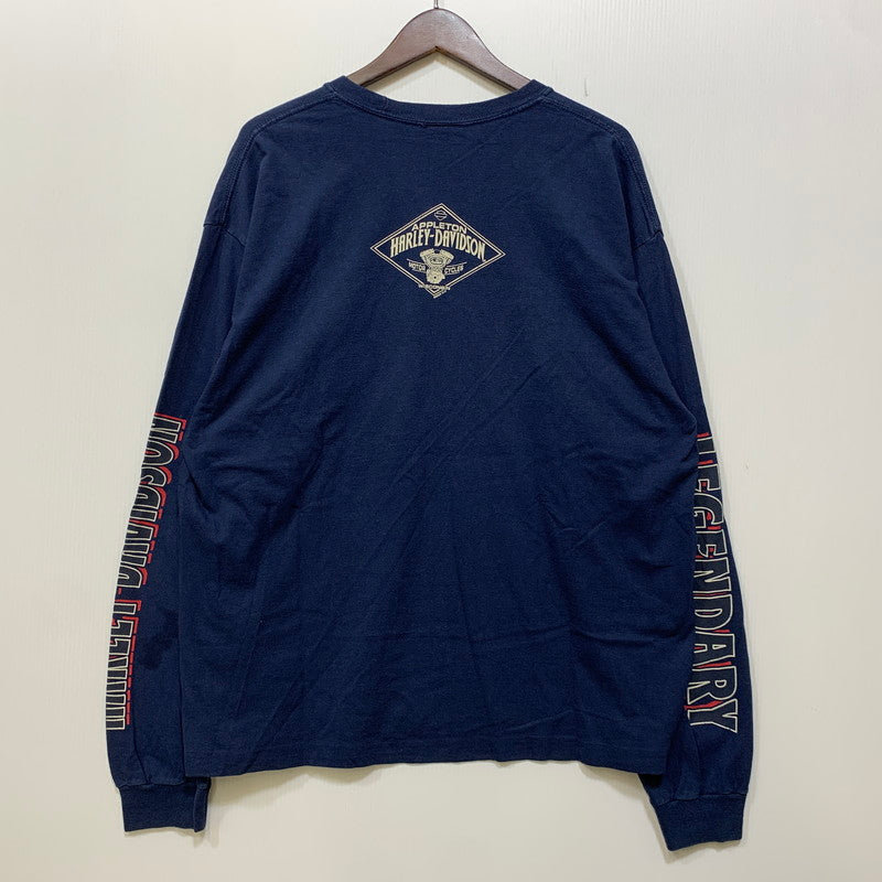 【中古品】【メンズ】 HARLEY DAVIDSON ハーレーダビッドソン c2020 LEGENDARY POCKET LS TEE レジェンダリー ポケット ロングスリーブ Tシャツ トップス 長袖 146-260828-cs-17-izu サイズ：不明 カラー：ネイビー 万代Net店