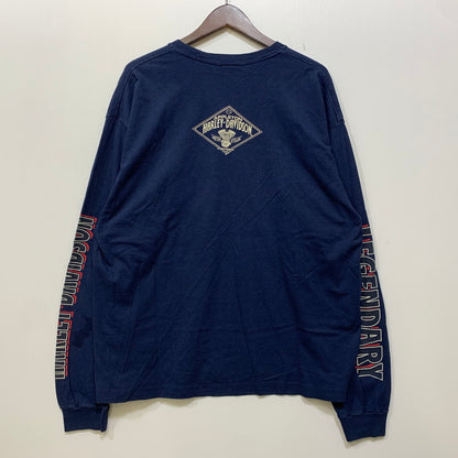 【中古品】【メンズ】 HARLEY DAVIDSON ハーレーダビッドソン c2020 LEGENDARY POCKET LS TEE レジェンダリー ポケット ロングスリーブ Tシャツ トップス 長袖 146-260828-cs-17-izu サイズ：不明 カラー：ネイビー 万代Net店
