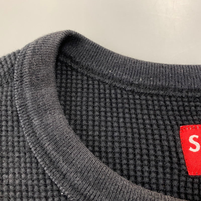 【中古品】【メンズ】 SUPREME シュプリーム 18FW VAMPIRE WAFFLE THERMAL ヴァンパイア ワッフル サーマル トップス 長袖 149-260818-cs-02-izu サイズ：S カラー：ブラック 万代Net店