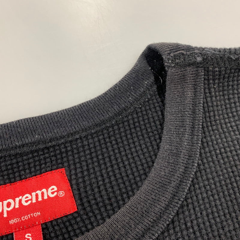 【中古品】【メンズ】 SUPREME シュプリーム 18FW VAMPIRE WAFFLE THERMAL ヴァンパイア ワッフル サーマル トップス 長袖 149-260818-cs-02-izu サイズ：S カラー：ブラック 万代Net店