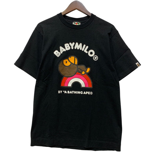 【中古品】【メンズ】 A BATHING APE アベイシングエイプ BABY MILO TEE ベイビー マイロ Tシャツ トップス 半袖 142-260828-cs-03-izu サイズ：M カラー：ブラック 万代Net店