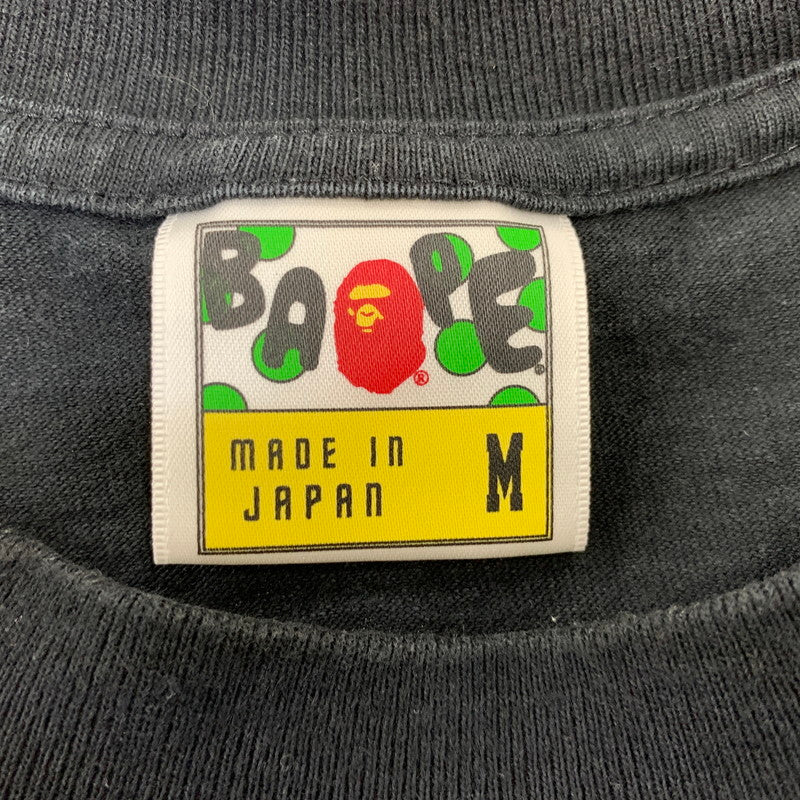 【中古品】【メンズ】 A BATHING APE アベイシングエイプ BABY MILO TEE ベイビー マイロ Tシャツ トップス 半袖 142-260828-cs-03-izu サイズ：M カラー：ブラック 万代Net店