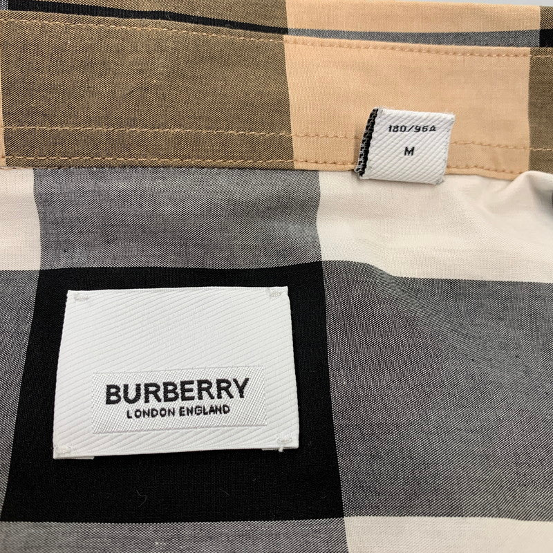【中古品】【メンズ】 BURBERRY バーバリー LOGO RUBBER PRINT PATCHWORK NOVA CHECK L/S SHIRT THTHAGAR129SAM ロゴ ラバー プリント パッチワーク ノバチェック 長袖シャツ 141-260822-as-09-izu サイズ：M カラー：マルチカラー 万代Net店