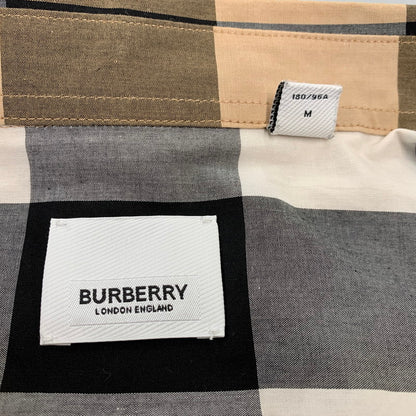 【中古品】【メンズ】 BURBERRY バーバリー LOGO RUBBER PRINT PATCHWORK NOVA CHECK L/S SHIRT THTHAGAR129SAM ロゴ ラバー プリント パッチワーク ノバチェック 長袖シャツ 141-260822-as-09-izu サイズ：M カラー：マルチカラー 万代Net店