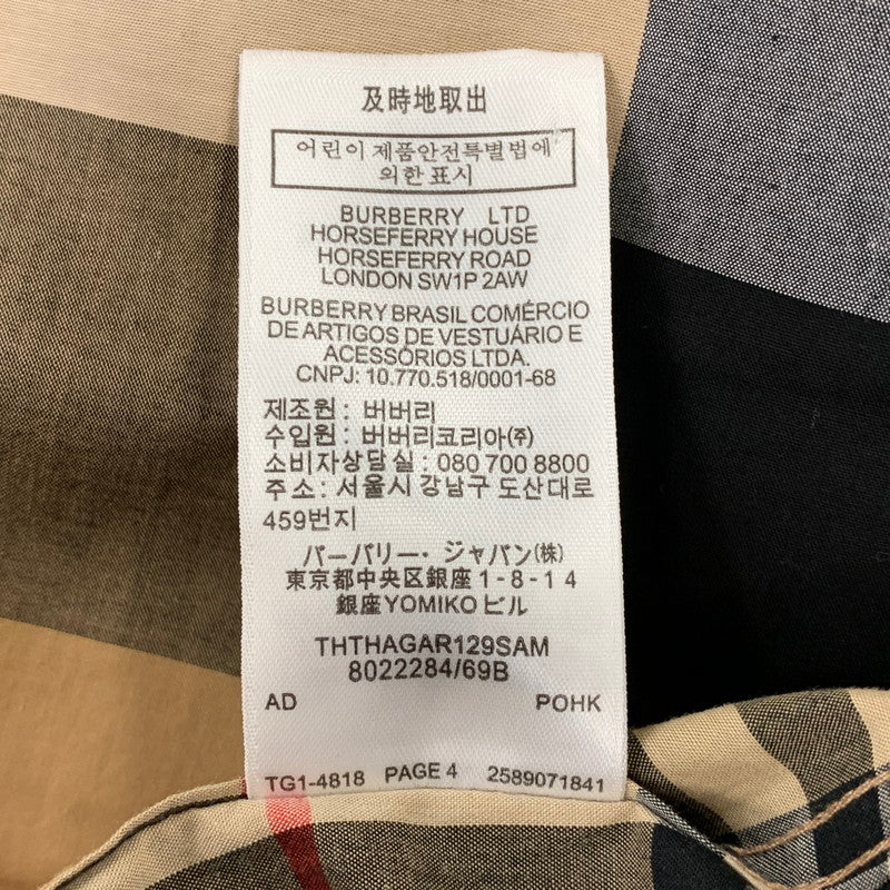 【中古品】【メンズ】 BURBERRY バーバリー LOGO RUBBER PRINT PATCHWORK NOVA CHECK L/S SHIRT THTHAGAR129SAM ロゴ ラバー プリント パッチワーク ノバチェック 長袖シャツ 141-260822-as-09-izu サイズ：M カラー：マルチカラー 万代Net店